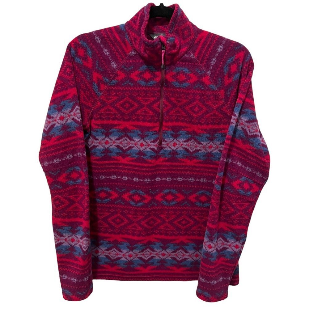 Eddie Bauer Half Zip Pullover Aztec(?) Size Medium